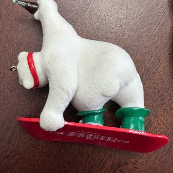 3 Vintage Coca-Cola Coke Christmas Ornaments Polar Bear Snowboard - Picture 5 of 11
